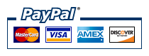 PayPal®, Visa, MasterCard, American Express